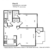 One Bedroom 62C floor plan